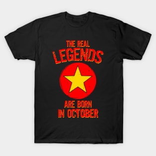 The Real Legends Are Born In October T-Shirt